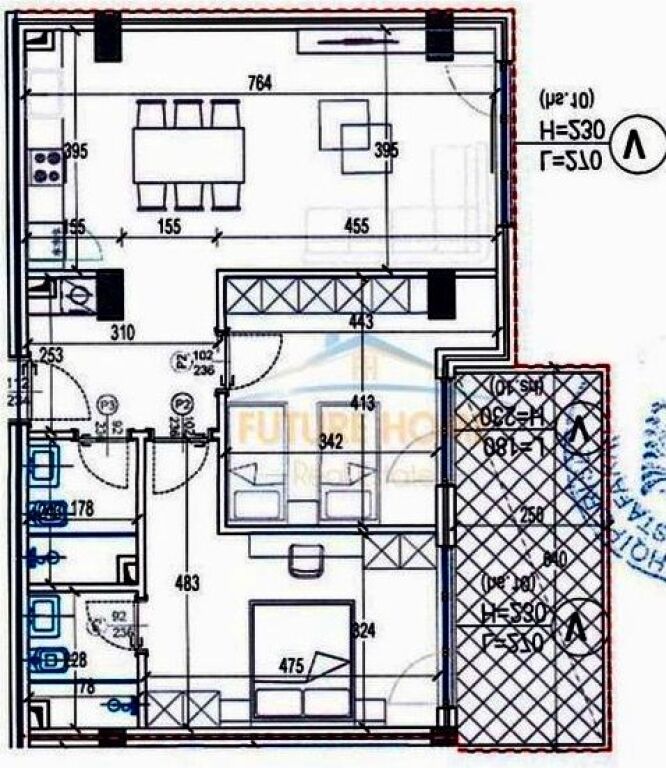 Shitet,Apartament 2+1+2,Rezidenca Kodra e Diellit 2