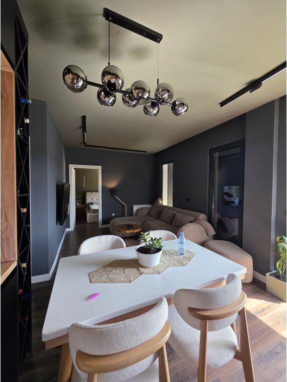 Penthouse with veranda 110 m², luxurious furniture, 2+1 for rent, at the former electric market, Ali Demi