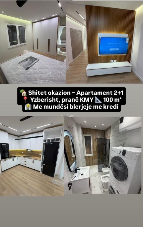 Super 1+1 apartment for sale with super price in Yzberisht near KMY