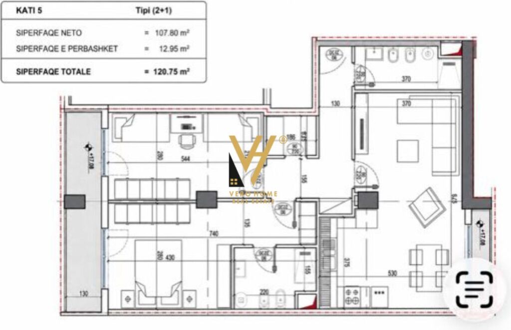 FOR SALE APARTMENT 2+1+BLK AT NEW BOULEVARD 241,500 EURO