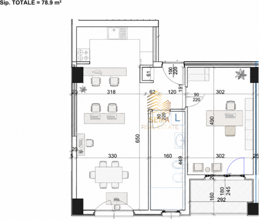 Qira, Ambient Biznesi,1+1+blk,Kompleksi Aura – Laprake, 40,000Leke