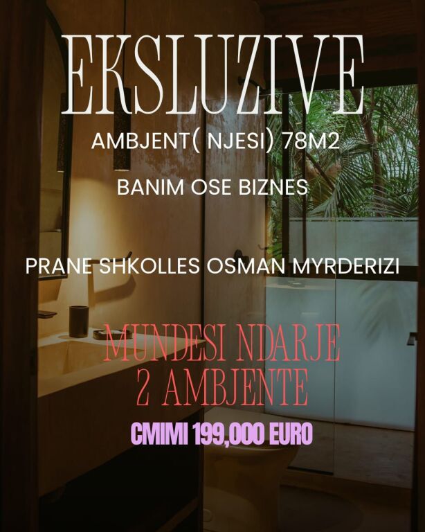Locale Commerciale in Vendita vicino alla scuola Osman Myderizi