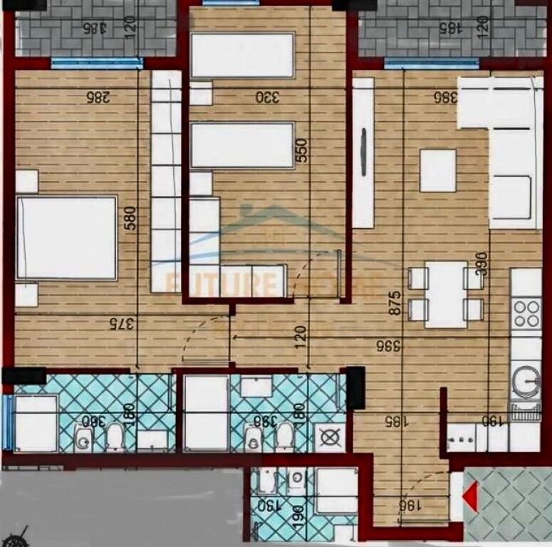 For sale, Apartment 2+1, UrbanVista Complex Tirana, Don Bosko..