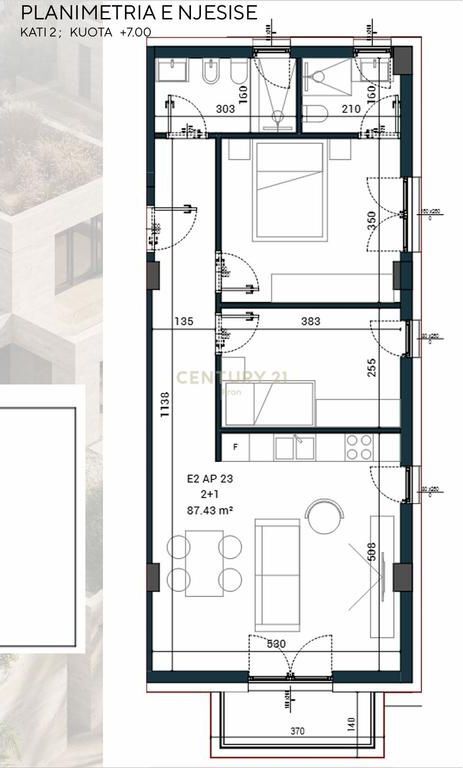 Apartment 2+1+2 for Sale in Sun Palase 309,550 €