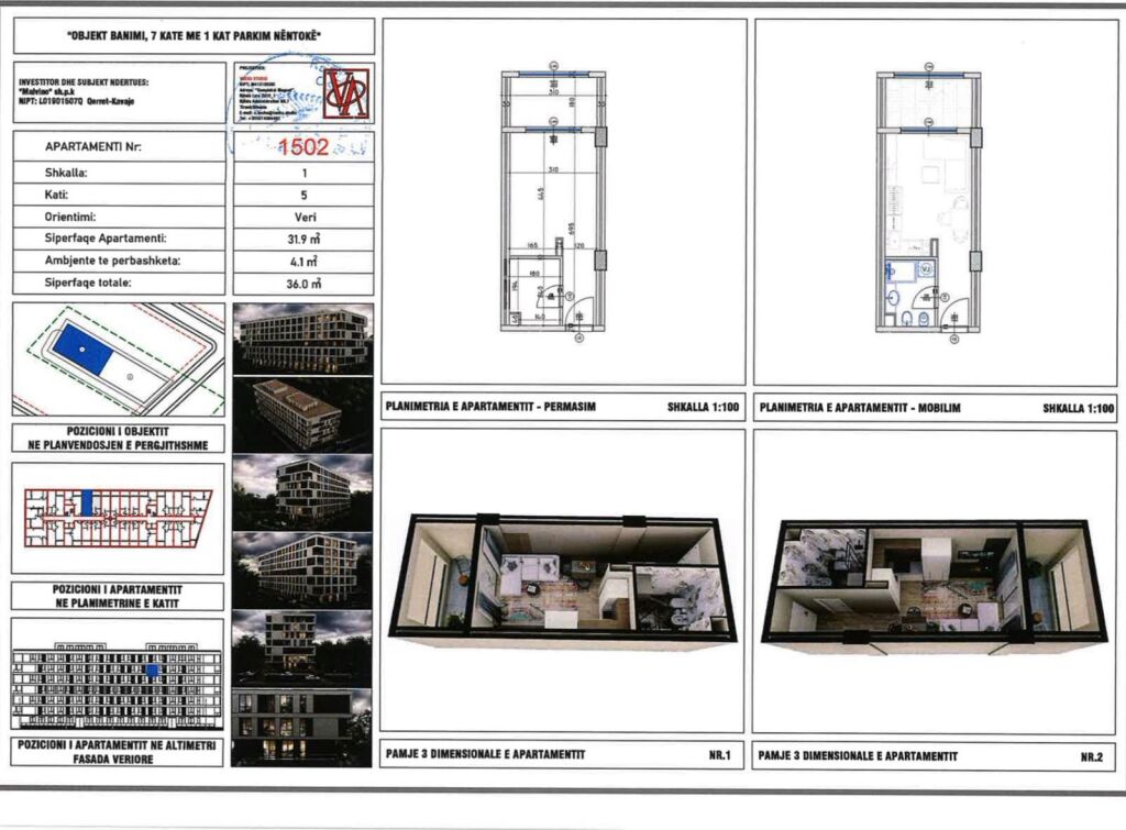 Studio Apartment for Sale in Vista Mare Residence, Qerret, Kavajë