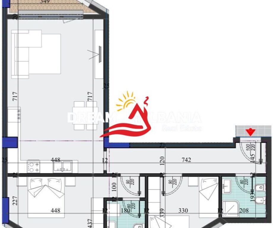 Apartament 2+1+2 Ne Shitje Te Colonade (ID 41212271)