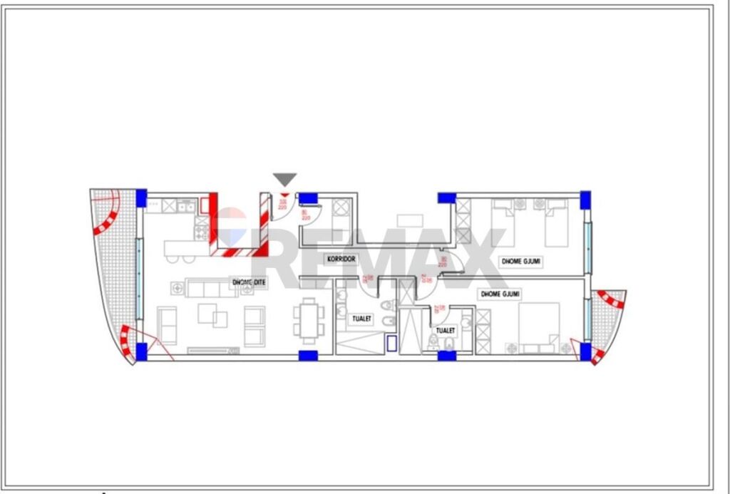 KOPSHTI BOTANIK, APARTAMENT 2+1+2 NE SHITJE