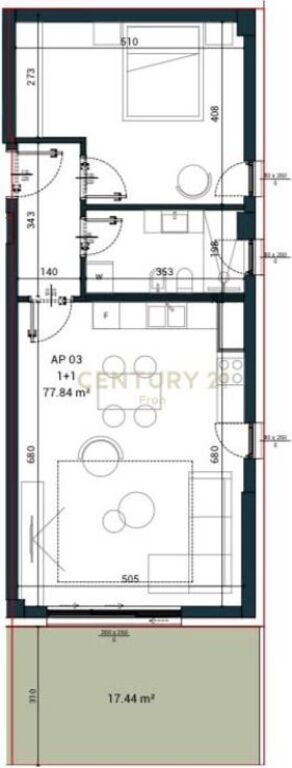 1+1 Apartment for sale | Sun Palace,