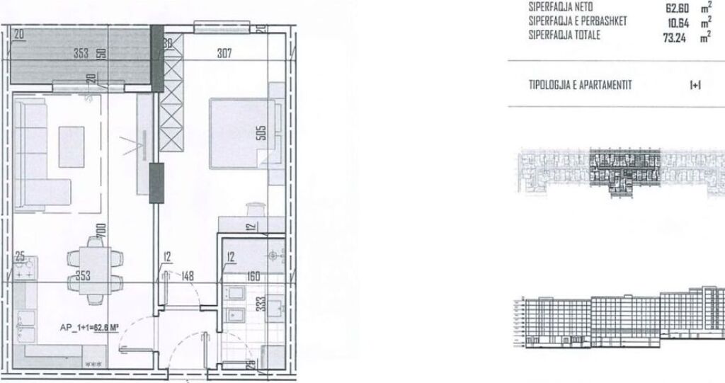 SHITET APARTAMENT 1+1 TIRANA VIEW RESIDENCE!