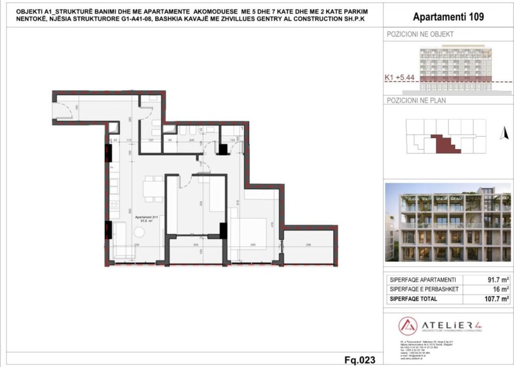 🏡 Shitet Apartament 2+1 – Golem, Kavajë