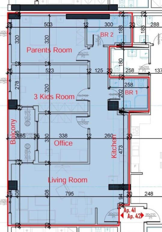 🏡 Apartment 3+1+2 with Balcony for Sale – Grand Gallery, Yzberisht