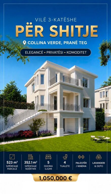 🏡 Villa su 3 Piani in Vendita – Collina Verde, vicino a TEG