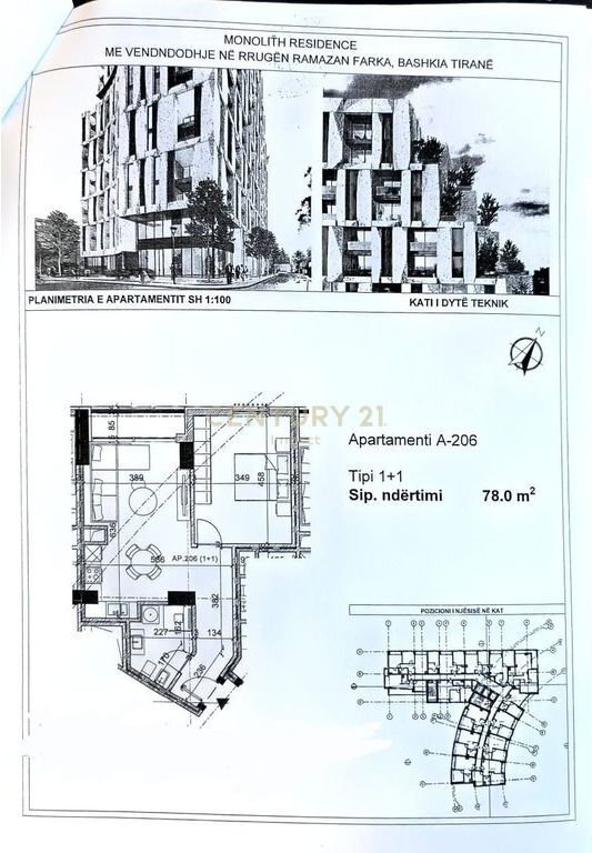 Apartment 1+1 For Sale on Bardhyl Street, Monolith Residence!