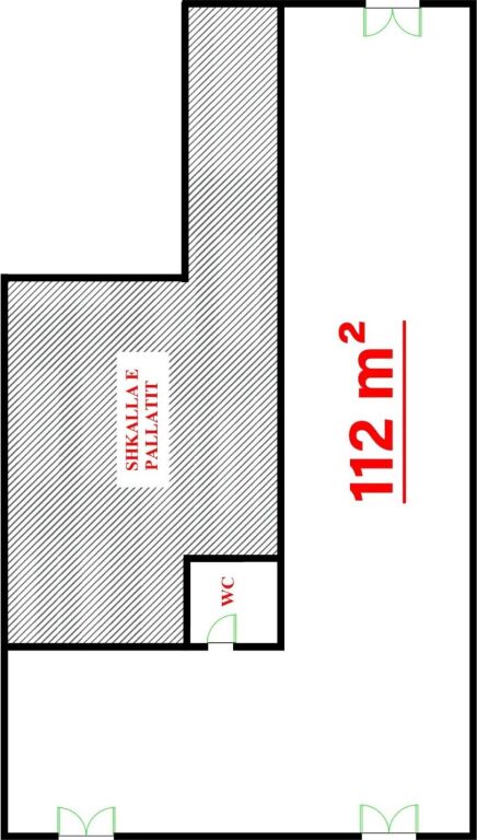 SHITET AMBIENT KOMERCIAL 112 m² NË ASTIR – PJESË E NJËSISË 545 m², ME HIPOTEKË