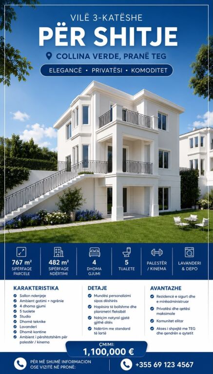 Villa su 3 Piani in Vendita – Collina Verde