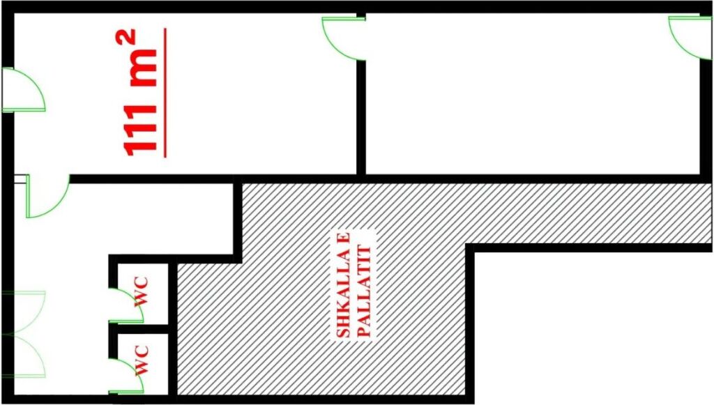 SHITET AMBIENT KOMERCIAL 111 m² NË ASTIR – 3 DYQANE TË BASHKUARA, I INVESTUAR DHE GATI PËR AKTIVITET