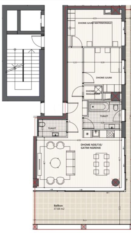 2+1 apartment for sale at Residenca Vlora Marina in Vlore.