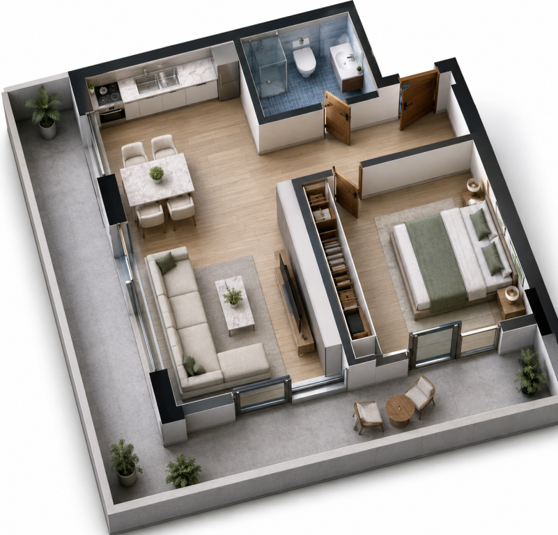 ✨ Appartamento 1+1 in Vendita Occasione 📍Kodra e Diellit 2