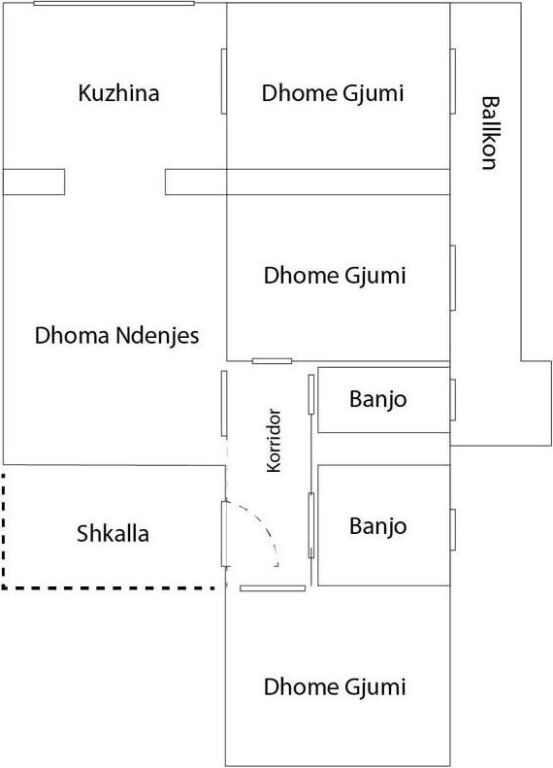 SHITET APARTAMENT 3+1+2 - TE 21-DHJETORI, TIRANE