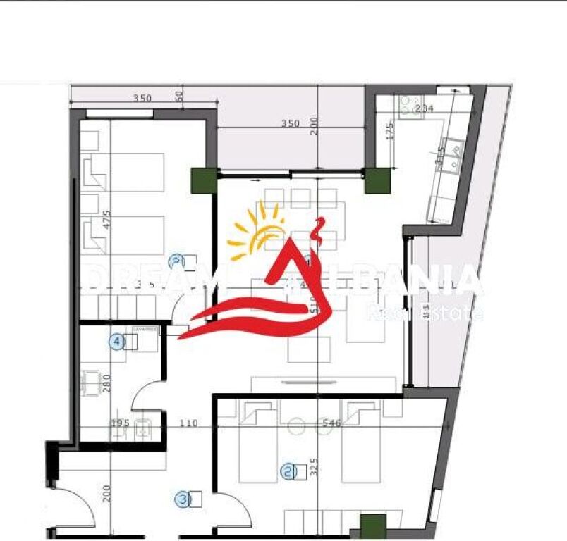 Apartment 2+1 for sale in the Mezezes area near Jorgji Kushi Street (ID 41212281)
