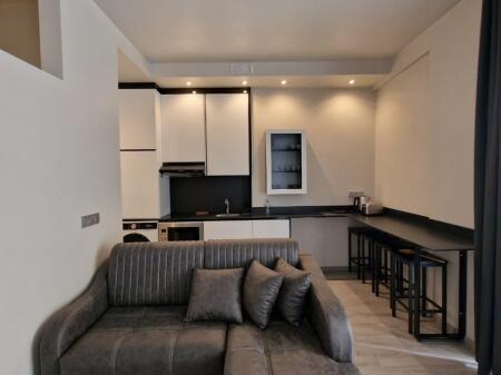 A 1+1 apartment is for rent at La Fontana, near the zoo.