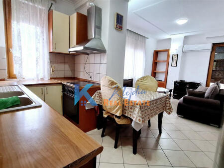 1+1 apartment for rent on Barrikadave Street, near Sami Frasheri High School.