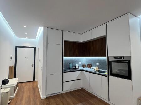 Tirana, 1+1 apartment with balcony for rent, 6th floor, 74 m², 750 € (Former Aviation Field)
