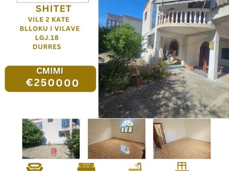 Super two-story villa for sale in Durres.