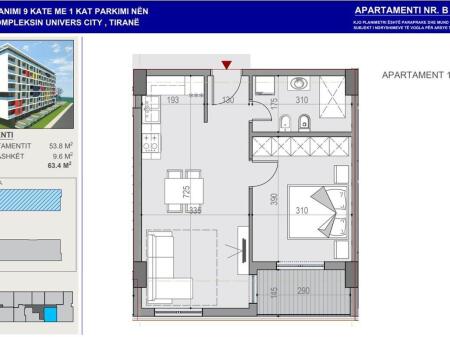 For sale apartment 1+1 at Univers City, ready for living