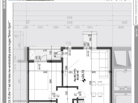 For sale apartment 1+1, 82.22 m², 8th floor, Fusha e Aviacionit.