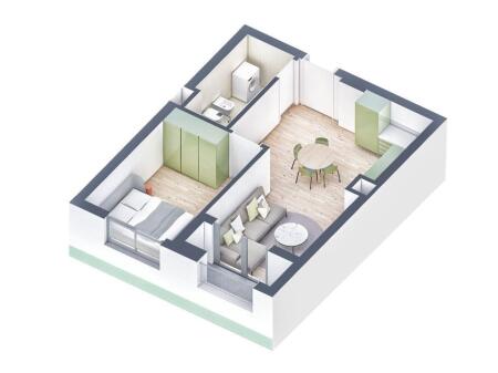 For sale apartment 1+1 at Kaimi complex, with mortgage
