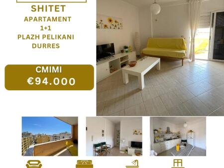 🏖️ Appartamento 1+1 in Vendita – Zona della Spiaggia, vicino alla Pasticceria Pelikani, Durrës