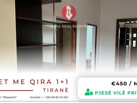 FOR RENT APARTMENT 1+1 LOCATION Elbasan Street