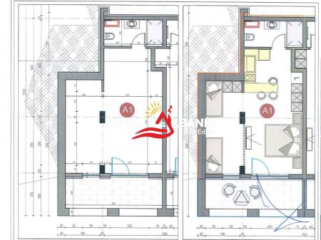 Apartament 1+1 me verande ne shitje ne Dhermi, prane Drymades Inn (ID 4111784)