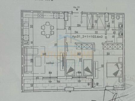 For sale, Apartment 2+1, Color Splash Residence, Tirana.
