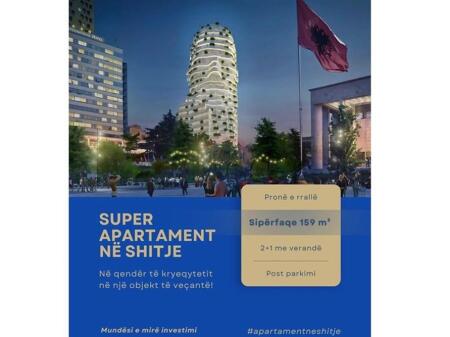 Shitet super apartament 2+1 + post parkimi në qendër, pranë Sheshit "Skenderbej"!