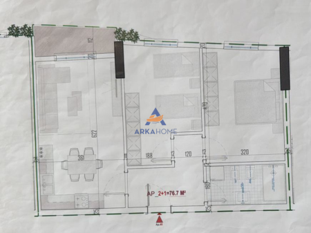 SHITET APARTAMENT 2+1+BALLKON TE ALBULENA RESIDENCE, LIDHJA E PRIZRENIT, PASKUQAN