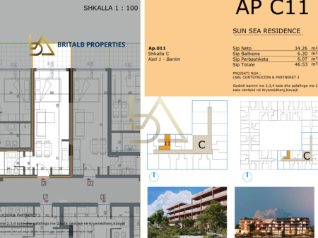 In vendita Monolocale – Sun Sea Residence Superficie totale: 47 m² Il monolocale si trova in uno dei complessi più belli e ricercati in Albania, Sun Sea Residence – Golem. Un'opportunità perfetta per una vacanza o un investimento a lungo termine! Posizione: Golem, Albania Vicino al mare Complesso moderno e ben organizzato Contatta ora per una visita o ulteriori informazioni: 🔑 BritAlb Properties – The Hunt Ends Here