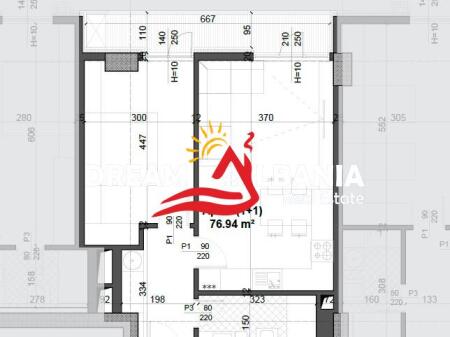 1+1 apartment and parking space for sale at Fusha e Aviacionit, Simon Gjoni street (ID 4111974)
