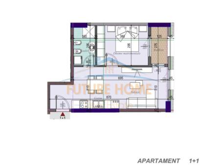 For sale Apartment 1+1, Tirana Entry 3, Dogana