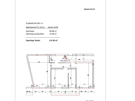 FOR SALE APARTMENT 2+1 "TEK PORTA E RE,TEG " 176,000 EURO