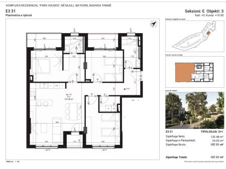 Apartment 3+1 Mjull, Bathore