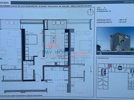 Apartment 1+1 for Sale at "Lion Park 2" Tirana