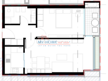 Apartment 1+1 for Sale Zogu i Zi Tirana