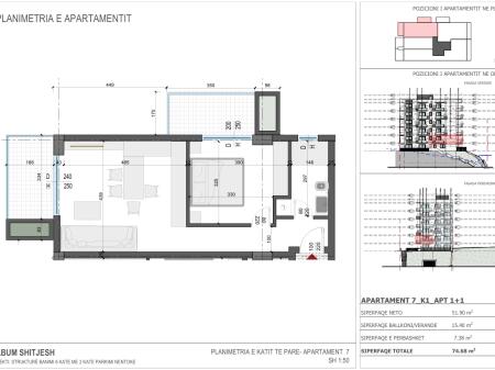 Sarande, apartment 1+1 for sale