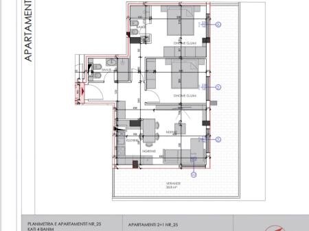 Tirana, appartamento in vendita 2+1+2 2° piano, 103 m² €166.000 (Ali Demi)