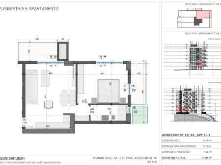 Sarande, 1+1 apartment for sale