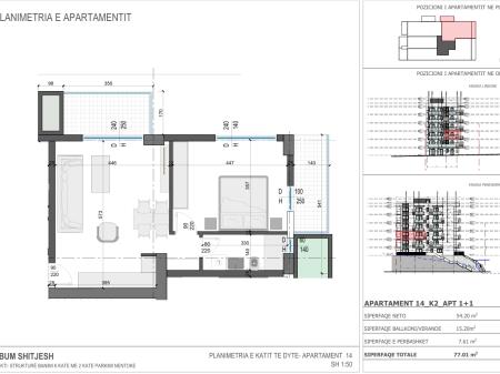 Apartment 1+1 for sale, Sarande