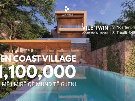  IN VENDITA: VILLA GEMELLA GREEN COAST II 🌊 📍193m² di Costruzione & 348m² di Terreno + Piscina Privata 🏝 Proprio accanto al Salt / Vista Mare Totale 🌅