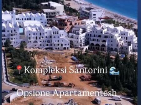 Shiten apartamente 1+1 + garaxhde te Santorini ne Drymadhes